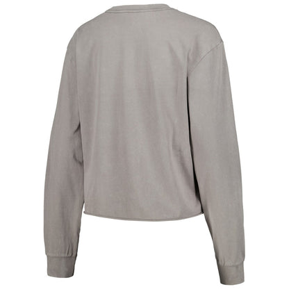 Milwaukee Bucks The Wild Collective Women's Band Cropped Long Sleeve T-Shirt - Gray sale