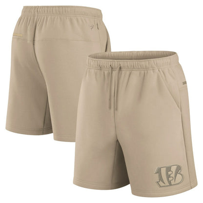 Cincinnati Bengals Unisex Elements Super Soft Fleece Shorts - Khaki sale