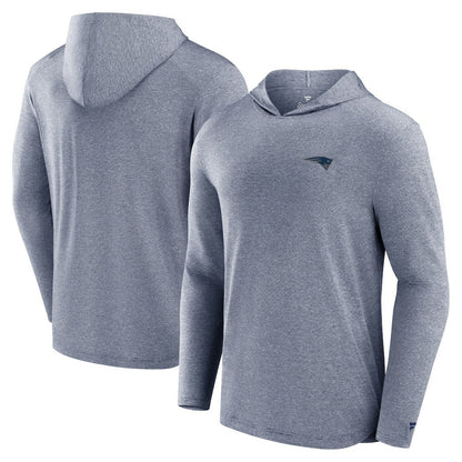 New England Patriots Front Office Tech Lightweight Hoodie T-Shirt - Navy discount