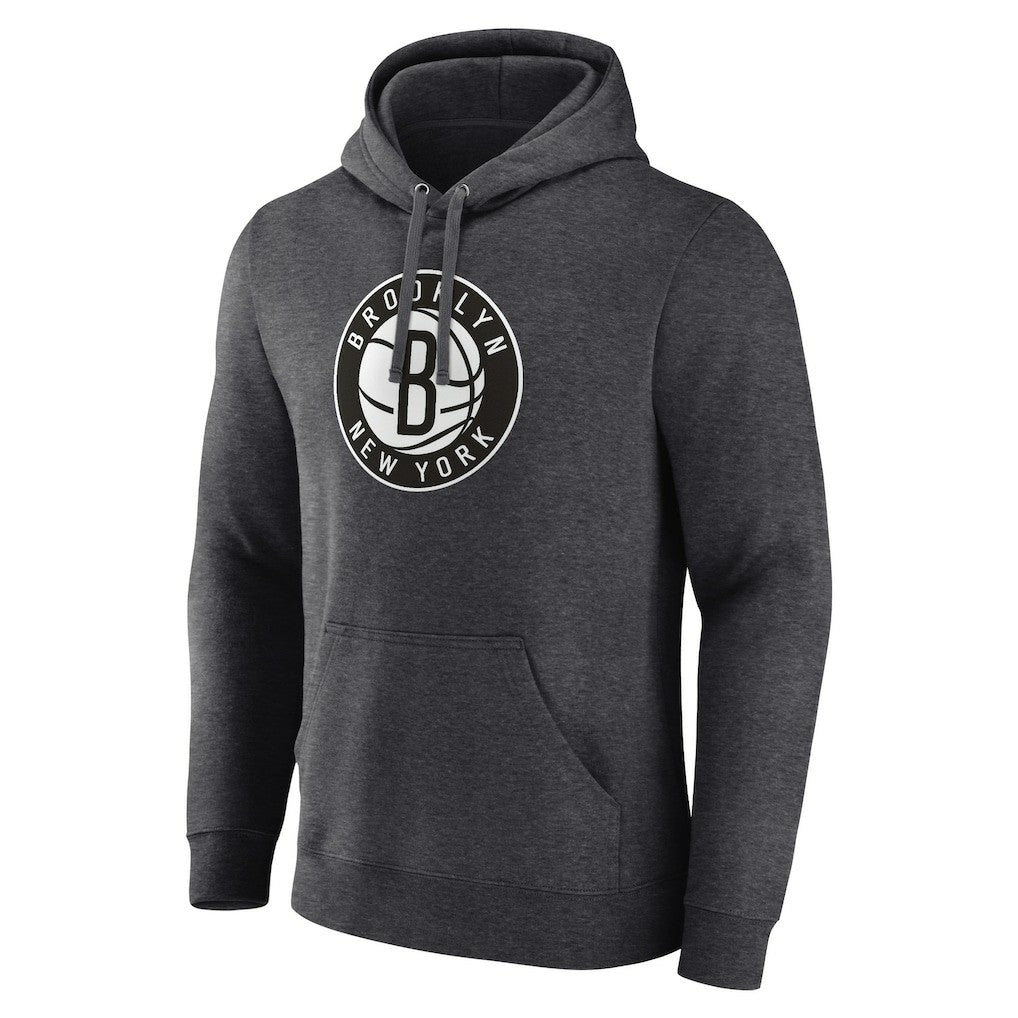 Brooklyn Nets Primary Logo Pullover Hoodie - Heather Charcoal | Fanatics sale