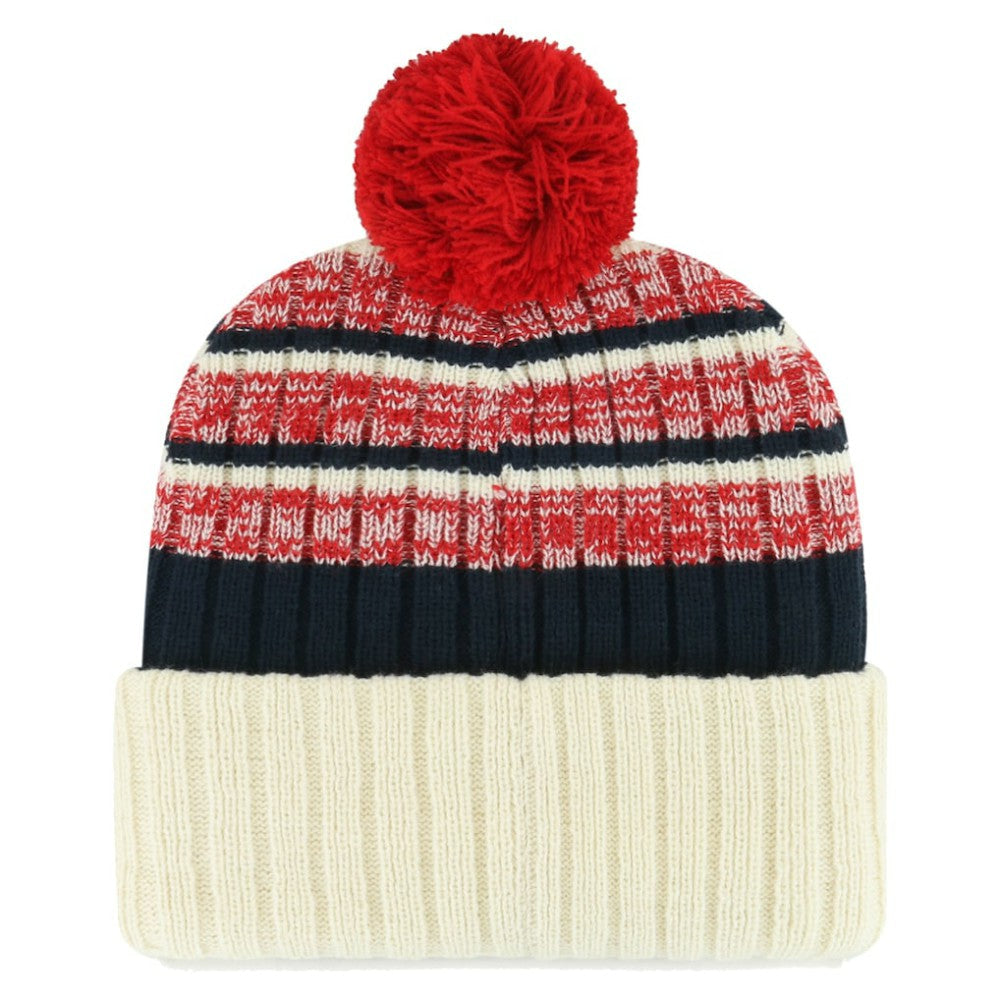Washington Nationals Tavern Cuffed Knit Hat with Pom - Natural | 47 brand