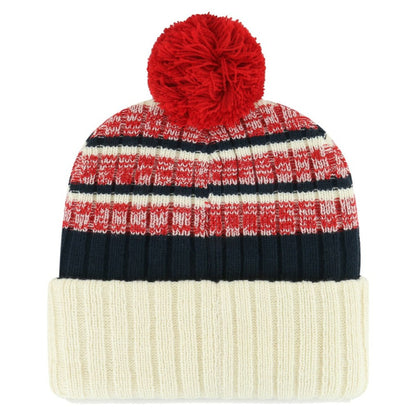 Washington Nationals Tavern Cuffed Knit Hat with Pom - Natural | 47 brand