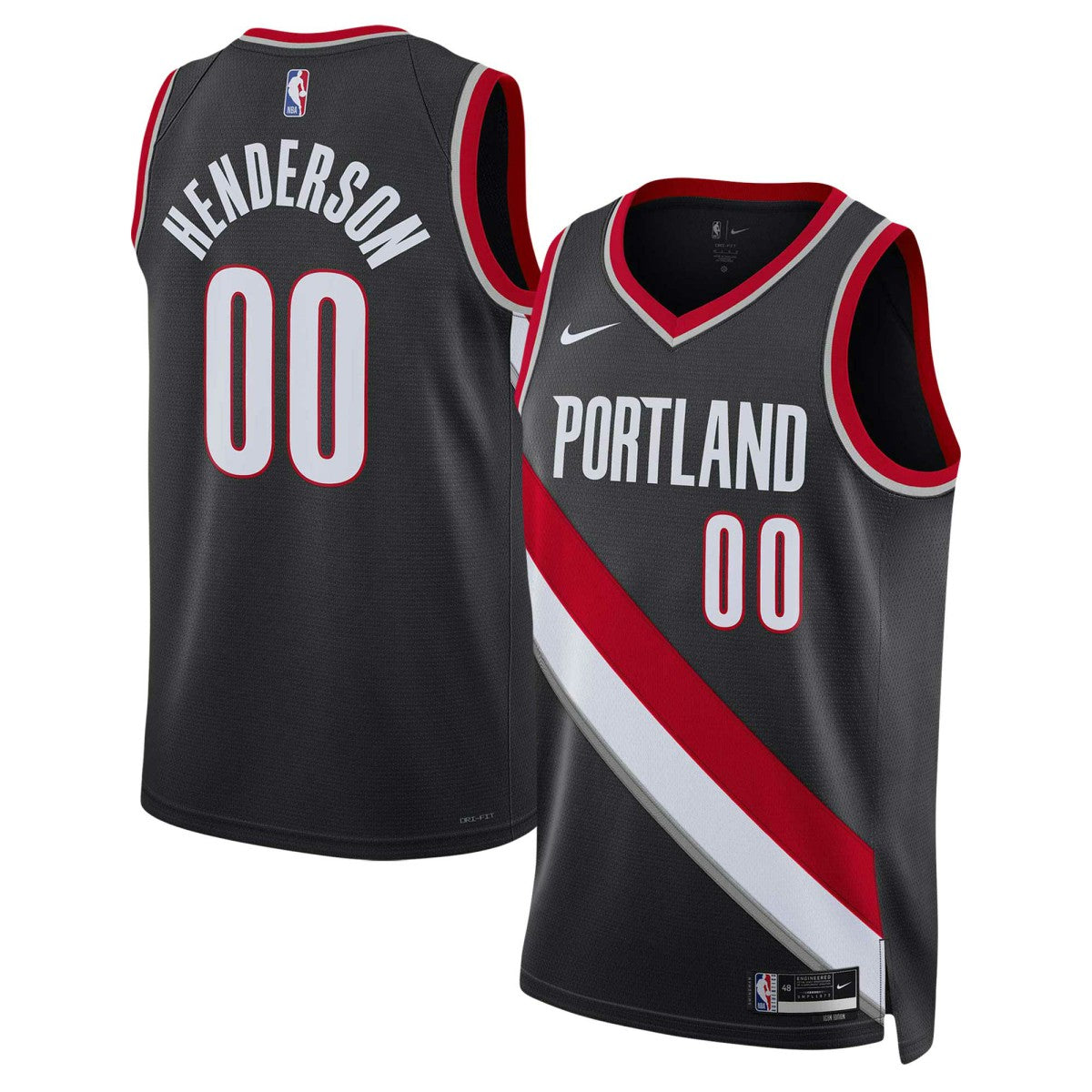 Scoot Henderson Portland Trail Blazers Unisex 2023 NBA Draft Swingman Jersey - Icon Edition - Black | Nike outlet