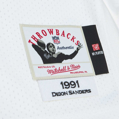 Deion Sanders Atlanta Falcons 1991 Authentic Throwback Retired Player Jersey - White for sale