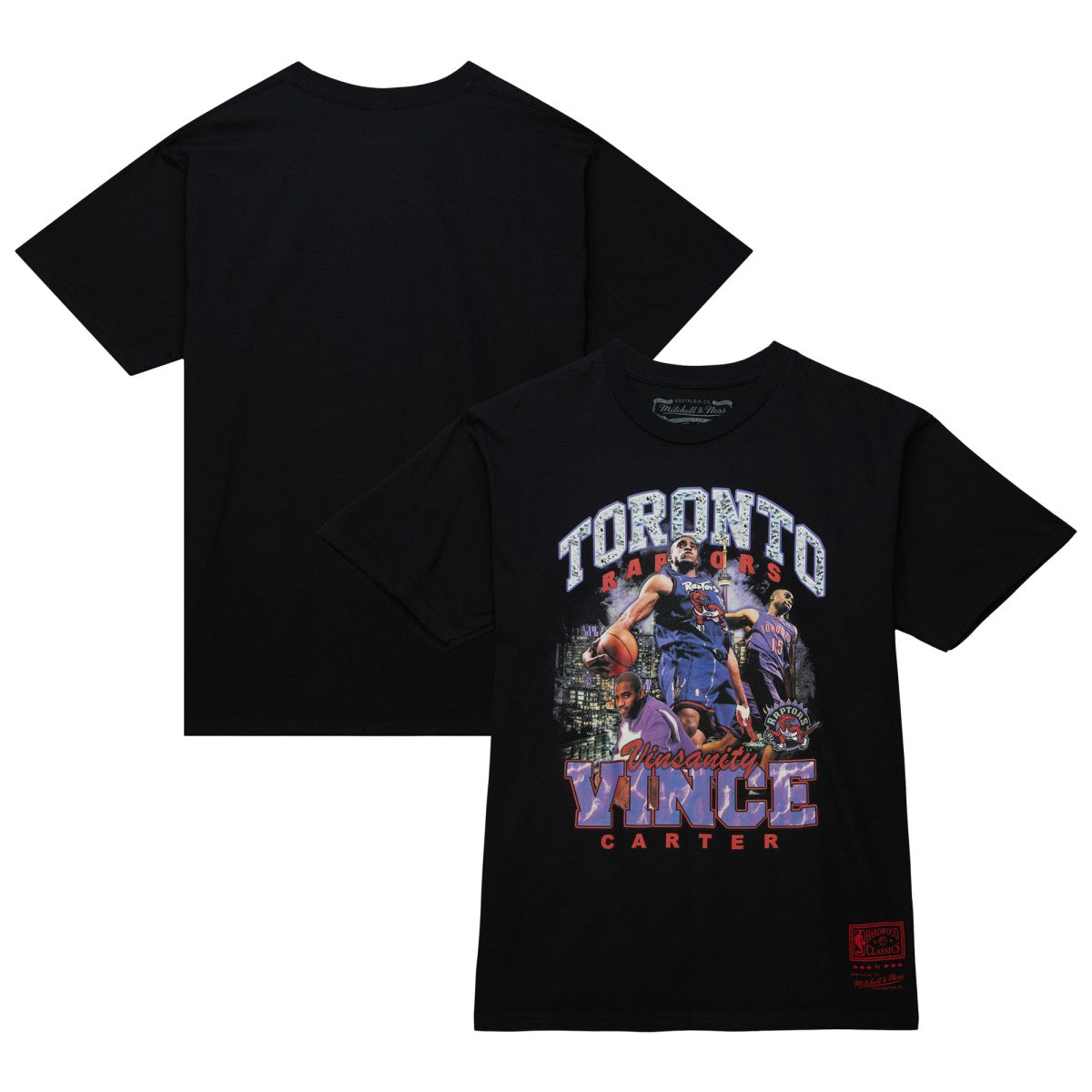 Vince Carter Toronto Raptors Hardwood Classics Bling Concert Player T-Shirt - Black | Mitchell & Ness online