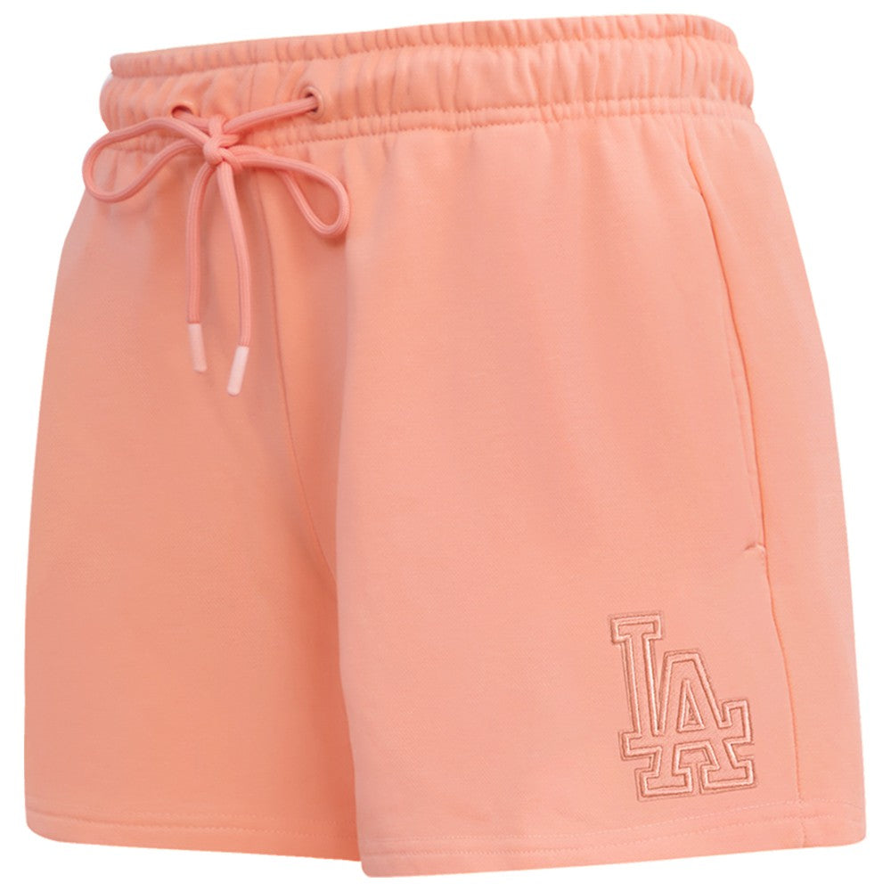 Los Angeles Dodgers Pro Standard Women's Neutral Fleece Shorts - Pink