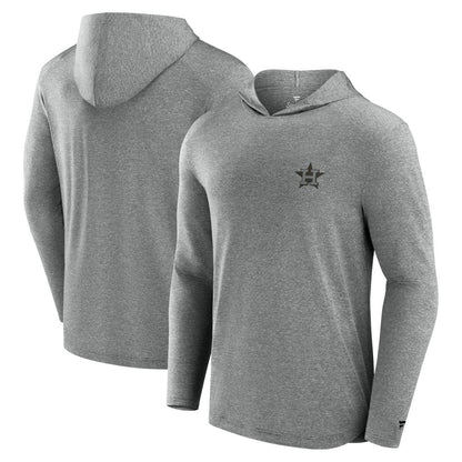 Houston Astros Front Office Tech Lightweight Hoodie T-Shirt - Black
