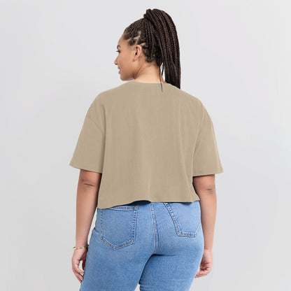 Portland Trail Blazers Women's Elements Super Soft Boxy Cropped T-Shirt - Khaki | Fanatics cheap