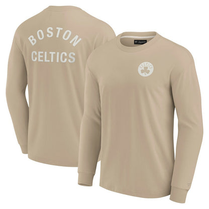 Boston Celtics Unisex Elements Super Soft Long Sleeve T-Shirt - Khaki | Fanatics cheap