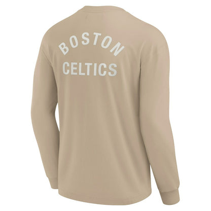 Boston Celtics Unisex Elements Super Soft Long Sleeve T-Shirt - Khaki | Fanatics cheap