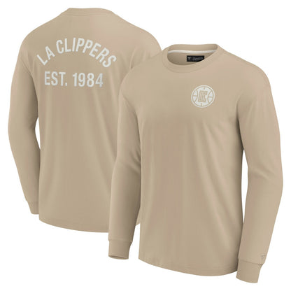 LA Clippers Unisex Elements Super Soft Long Sleeve T-Shirt - Khaki | Fanatics for sale