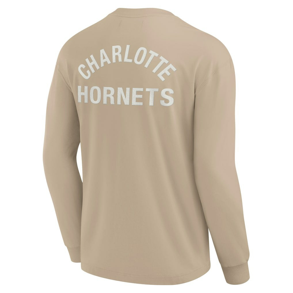 Charlotte Hornets Unisex Elements Super Soft Long Sleeve T-Shirt - Khaki | Fanatics on sale