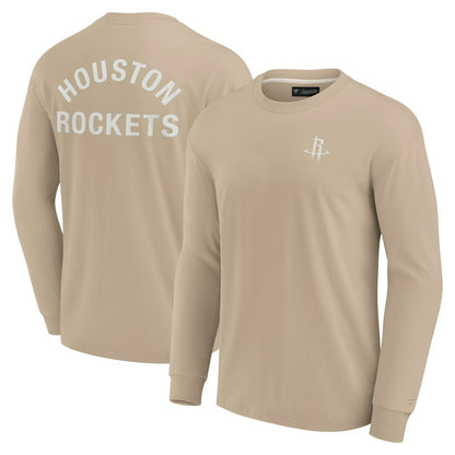 Houston Rockets Unisex Elements Super Soft Long Sleeve T-Shirt - Khaki | Fanatics online