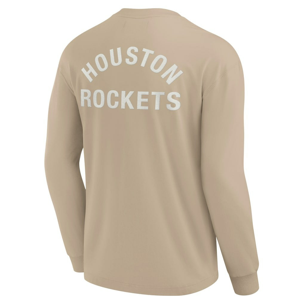 Houston Rockets Unisex Elements Super Soft Long Sleeve T-Shirt - Khaki | Fanatics online