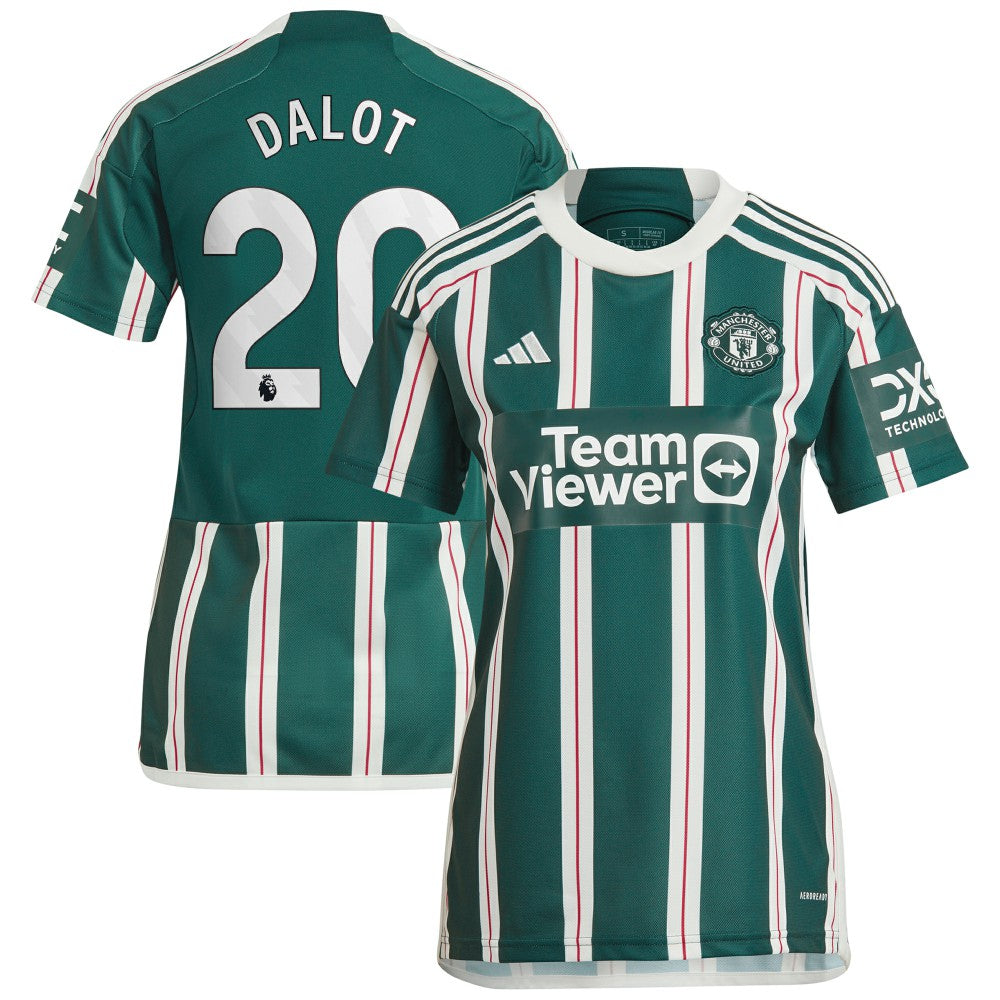 Diogo Dalot Manchester United Women's 2023/24 Away Replica Player Jersey - Green | Adidas online