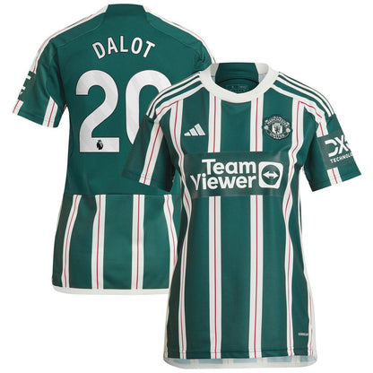 Diogo Dalot Manchester United Women's 2023/24 Away Replica Player Jersey - Green | Adidas online