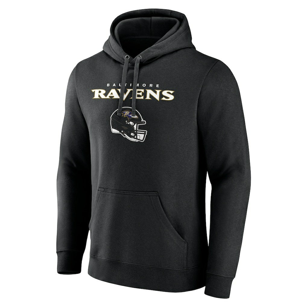 Baltimore Ravens Personalized Name & Number Team Wordmark Pullover Hoodie - Black on sale