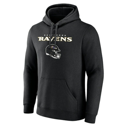 Baltimore Ravens Personalized Name & Number Team Wordmark Pullover Hoodie - Black on sale