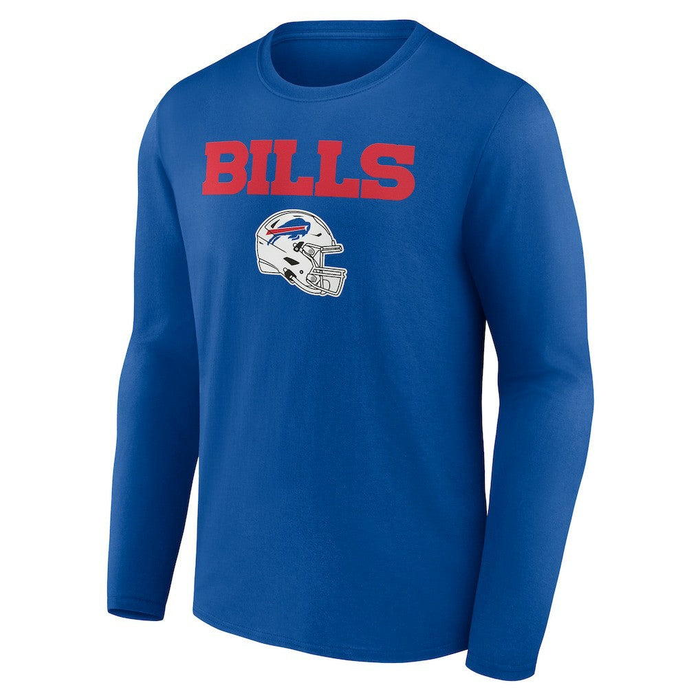 Buffalo Bills Personalized Name & Number Team Wordmark Long Sleeve T-Shirt - Royal for sale