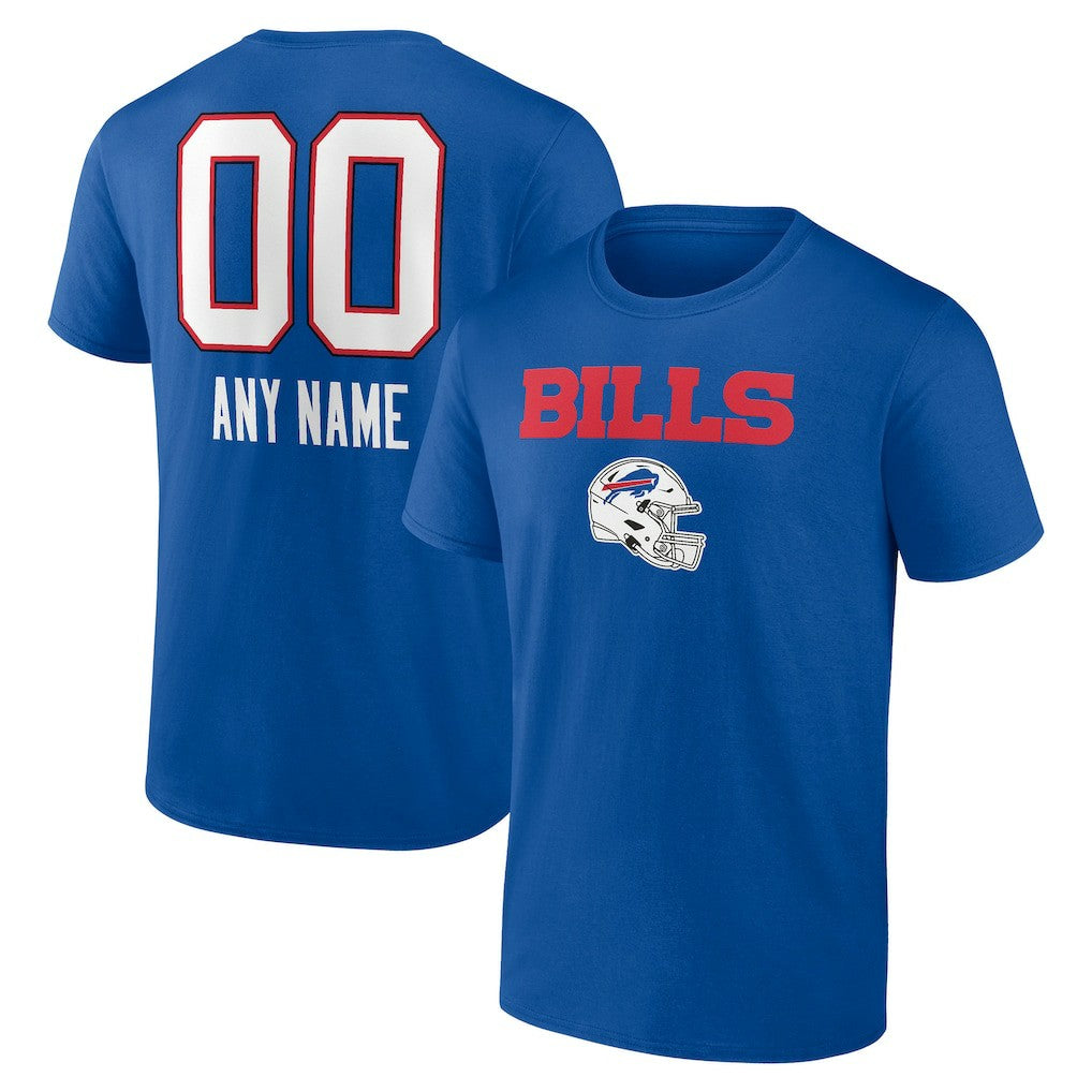 Buffalo Bills Personalized Name & Number Team Wordmark T-Shirt - Royal online