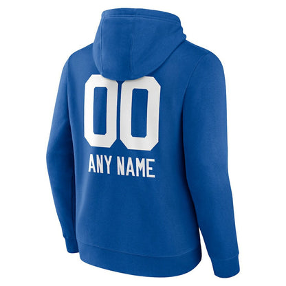 Indianapolis Colts Personalized Name & Number Team Wordmark Pullover Hoodie - Royal discount