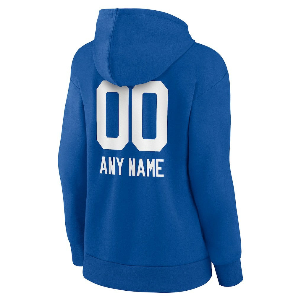 Indianapolis Colts Women's Personalized Name & Number Team Wordmark Pullover Hoodie - Royal cheap