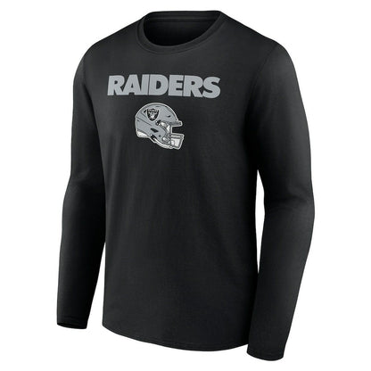 Las Vegas Raiders Personalized Name & Number Team Wordmark Long Sleeve T-Shirt - Black sale