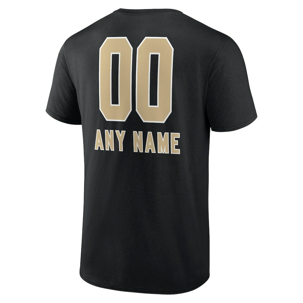 New Orleans Saints Personalized Name & Number Team Wordmark T-Shirt - Black for sale