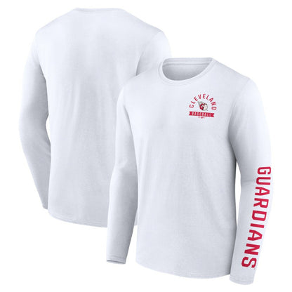 Cleveland Guardians Press Box Long Sleeve T-Shirt - White