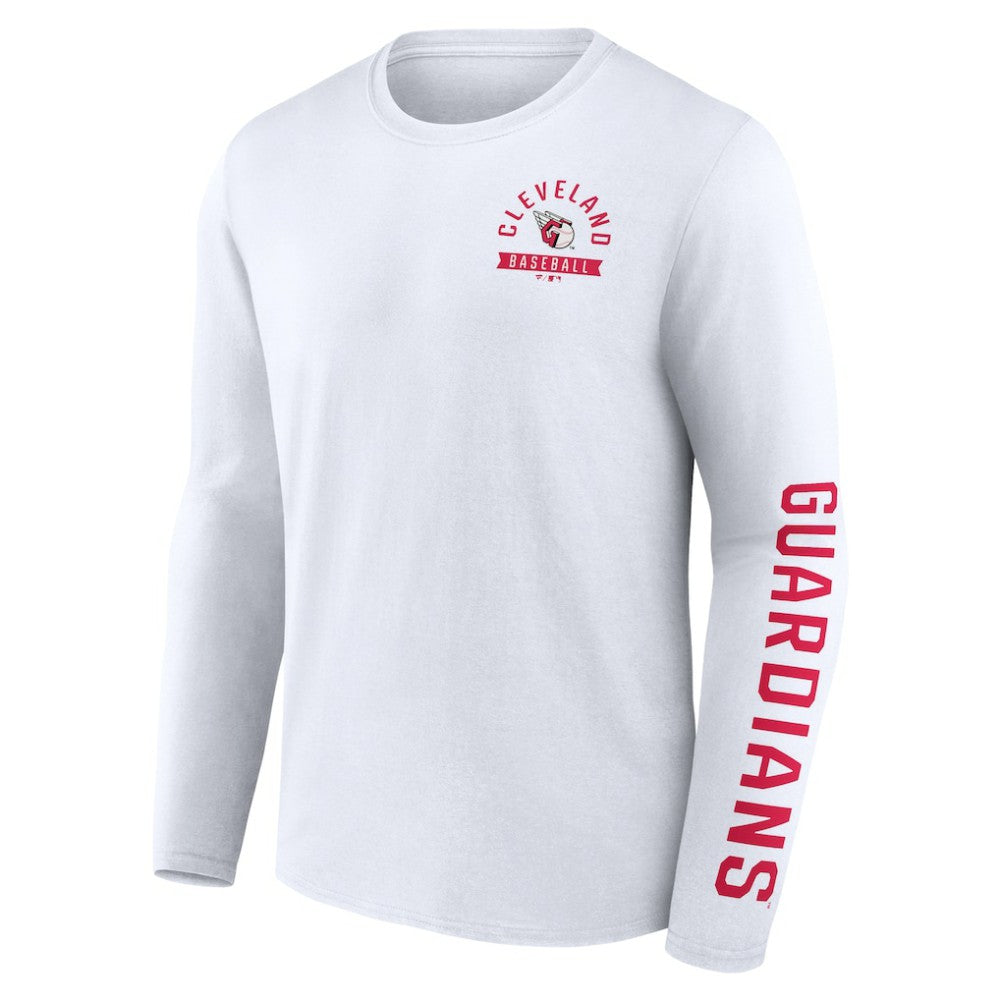 Cleveland Guardians Press Box Long Sleeve T-Shirt - White