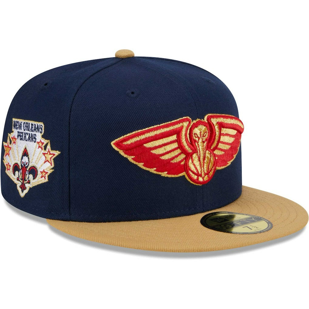 New Orleans Pelicans Gameday Gold Pop Stars 59FIFTY Fitted Hat - Navy/Gold | New Era on sale