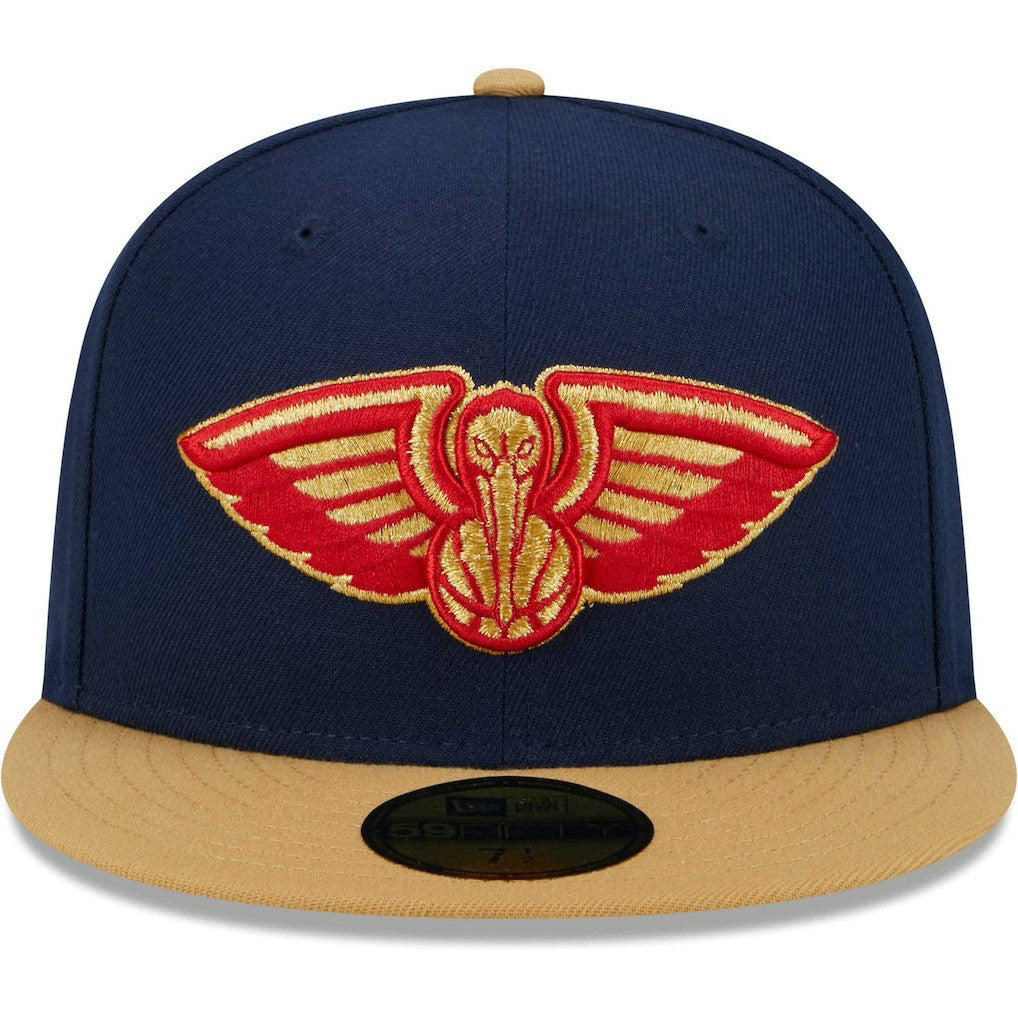 New Orleans Pelicans Gameday Gold Pop Stars 59FIFTY Fitted Hat - Navy/Gold | New Era on sale