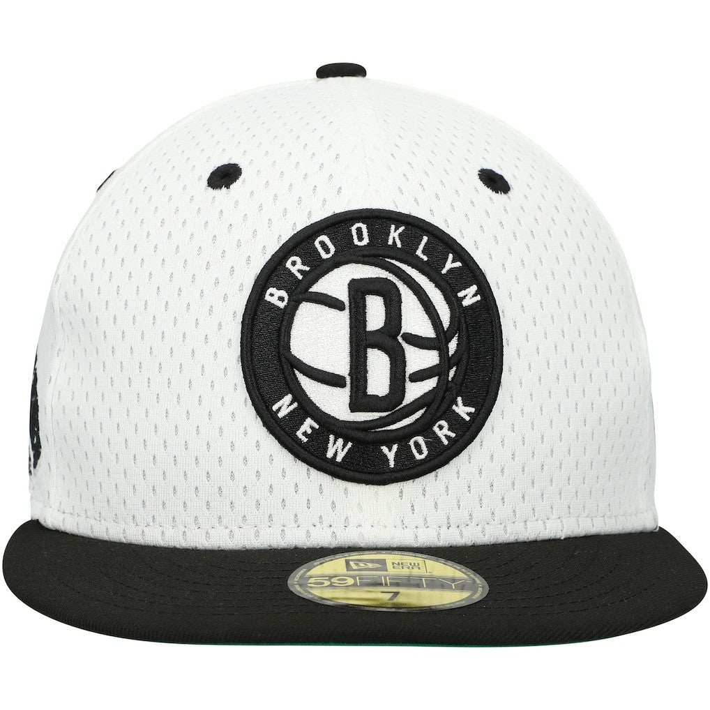Brooklyn Nets Throwback 2Tone 59FIFTY Fitted Hat - White/Black | New Era for sale