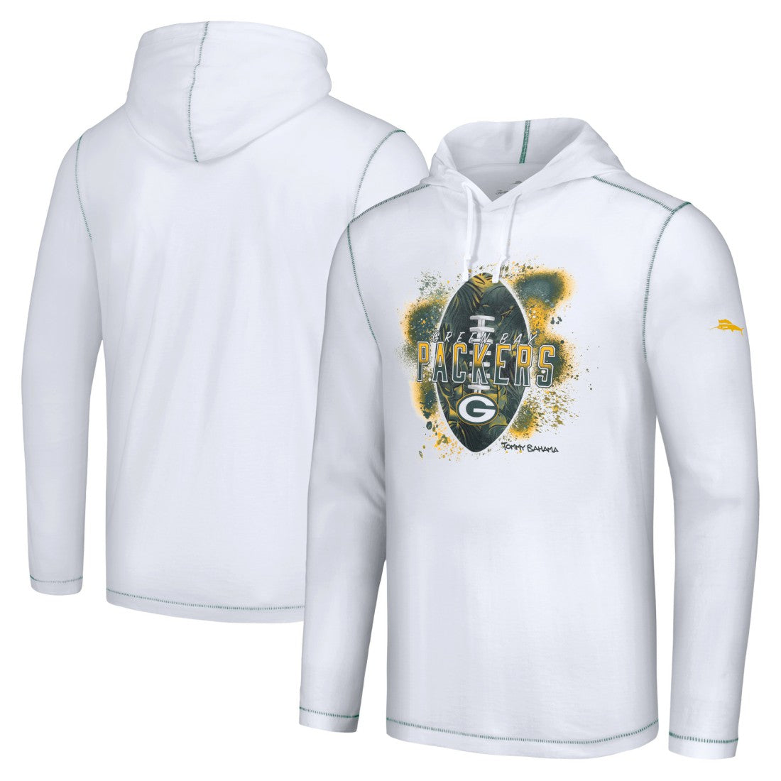Green Bay Packers Graffiti Touchdown Pullover Hoodie - White sale