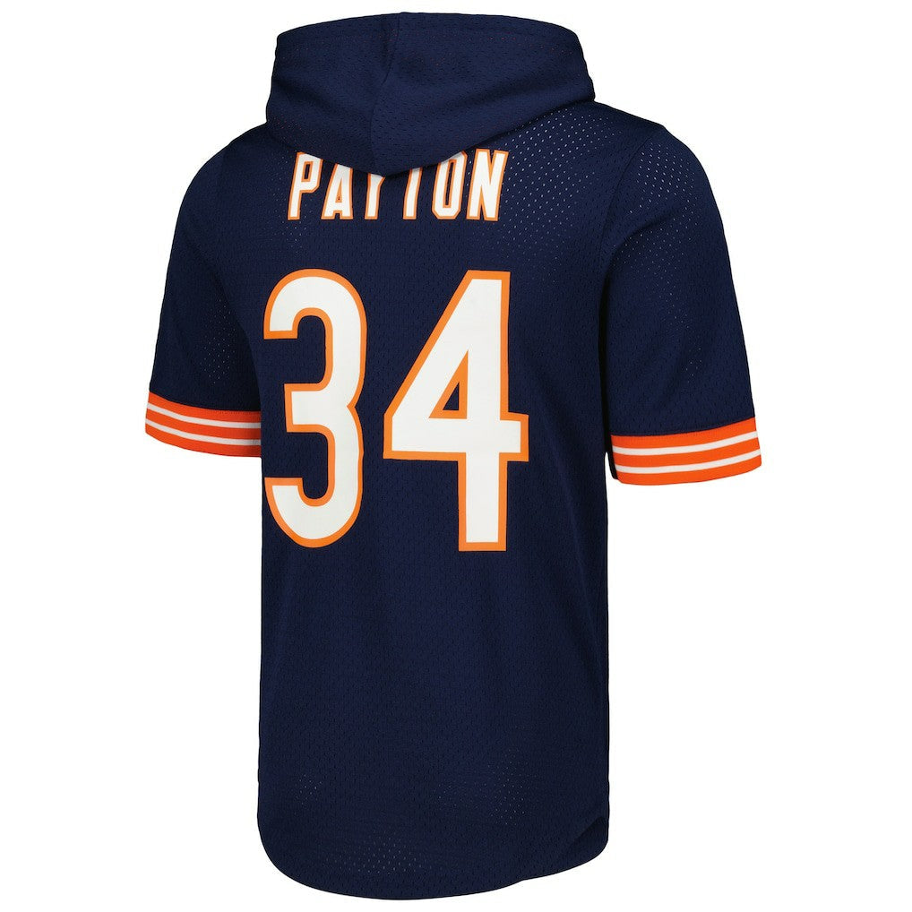 Walter Payton Chicago Bears Retired Player Name & Number Mesh Hoodie T-Shirt - Navy on sale