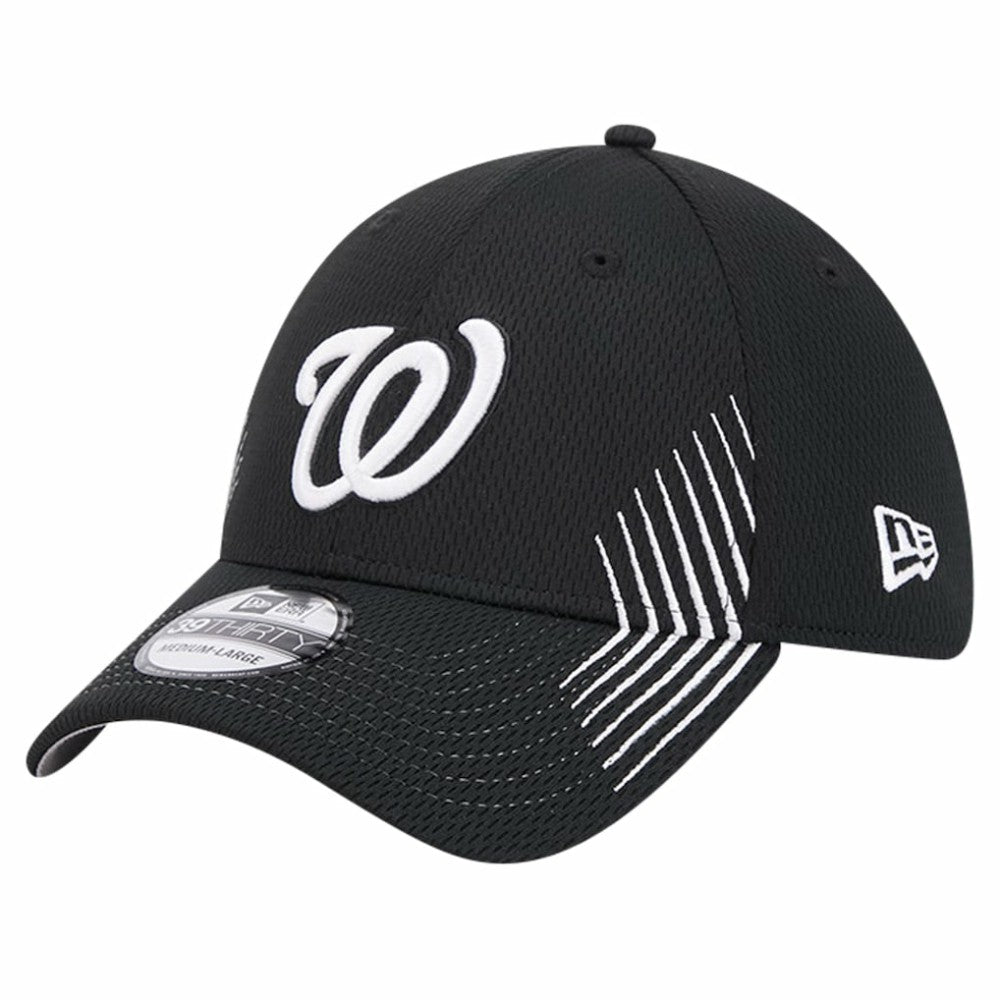 Washington Nationals Active Dash Mark 39THIRTY Flex Hat - Black | New Era