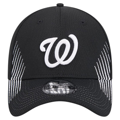 Washington Nationals Active Dash Mark 39THIRTY Flex Hat - Black | New Era