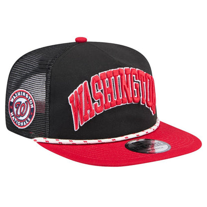 Washington Nationals Throwback Meshback Golfer Hat - Black | New Era