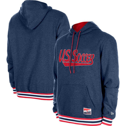USMNT 5th & Ocean by New Era Throwback Fleece Pullover Hoodie - Navy | New Era outlet