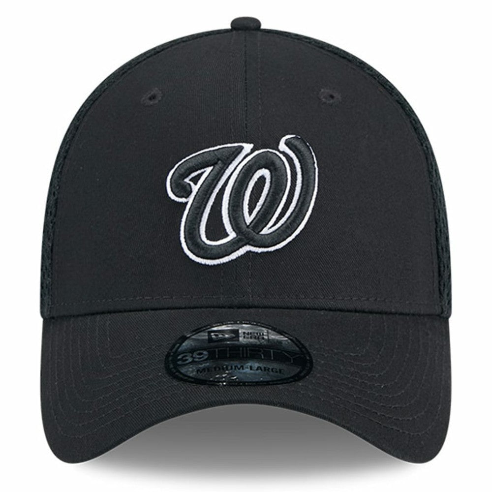 Washington Nationals Neo 39THIRTY Flex Hat - Black/White | New Era