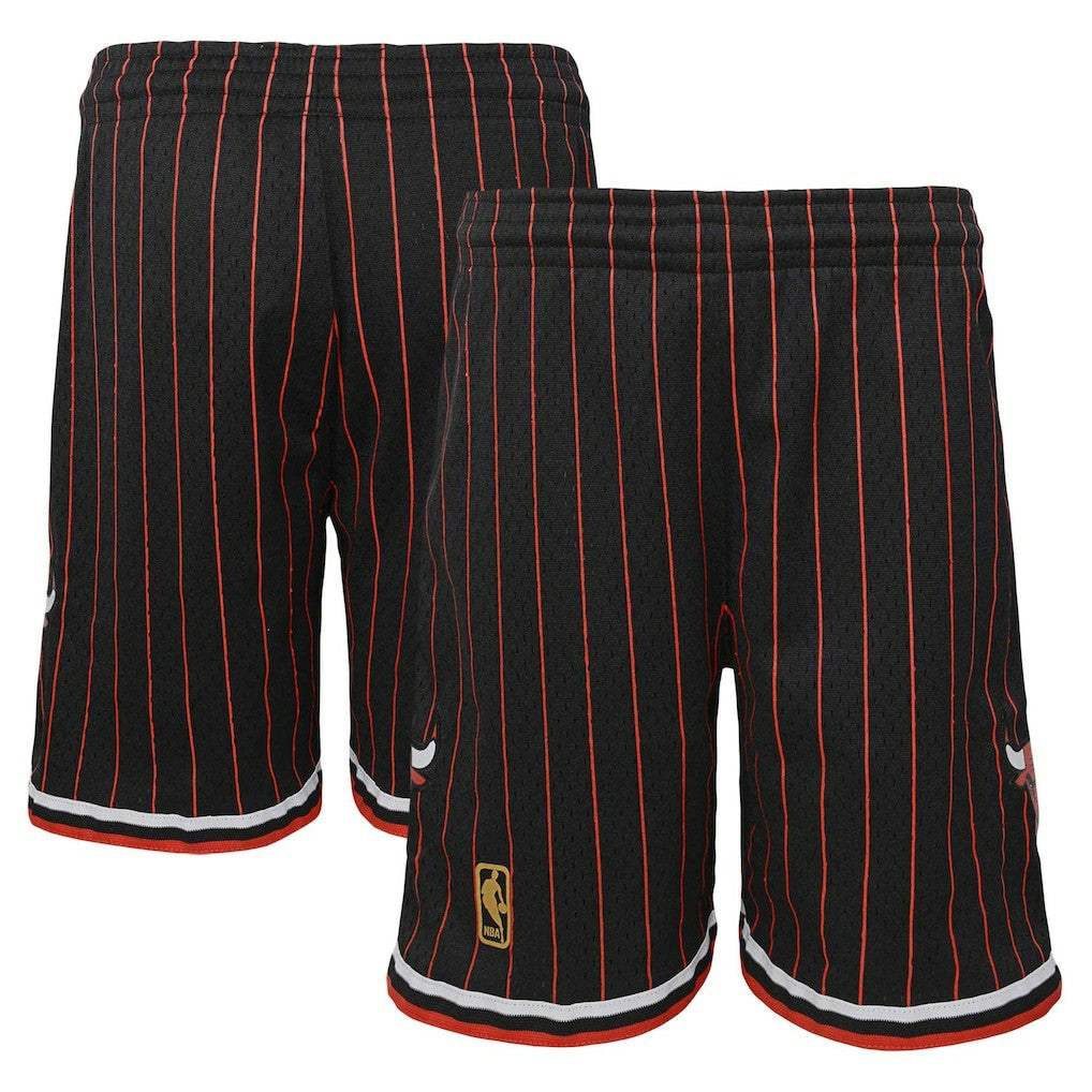 Chicago Bulls Youth Hardwood Classics Swingman Shorts - Black | Mitchell & Ness on sale