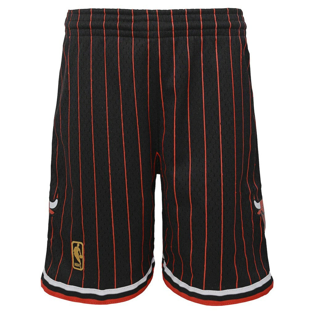 Chicago Bulls Youth Hardwood Classics Swingman Shorts - Black | Mitchell & Ness on sale