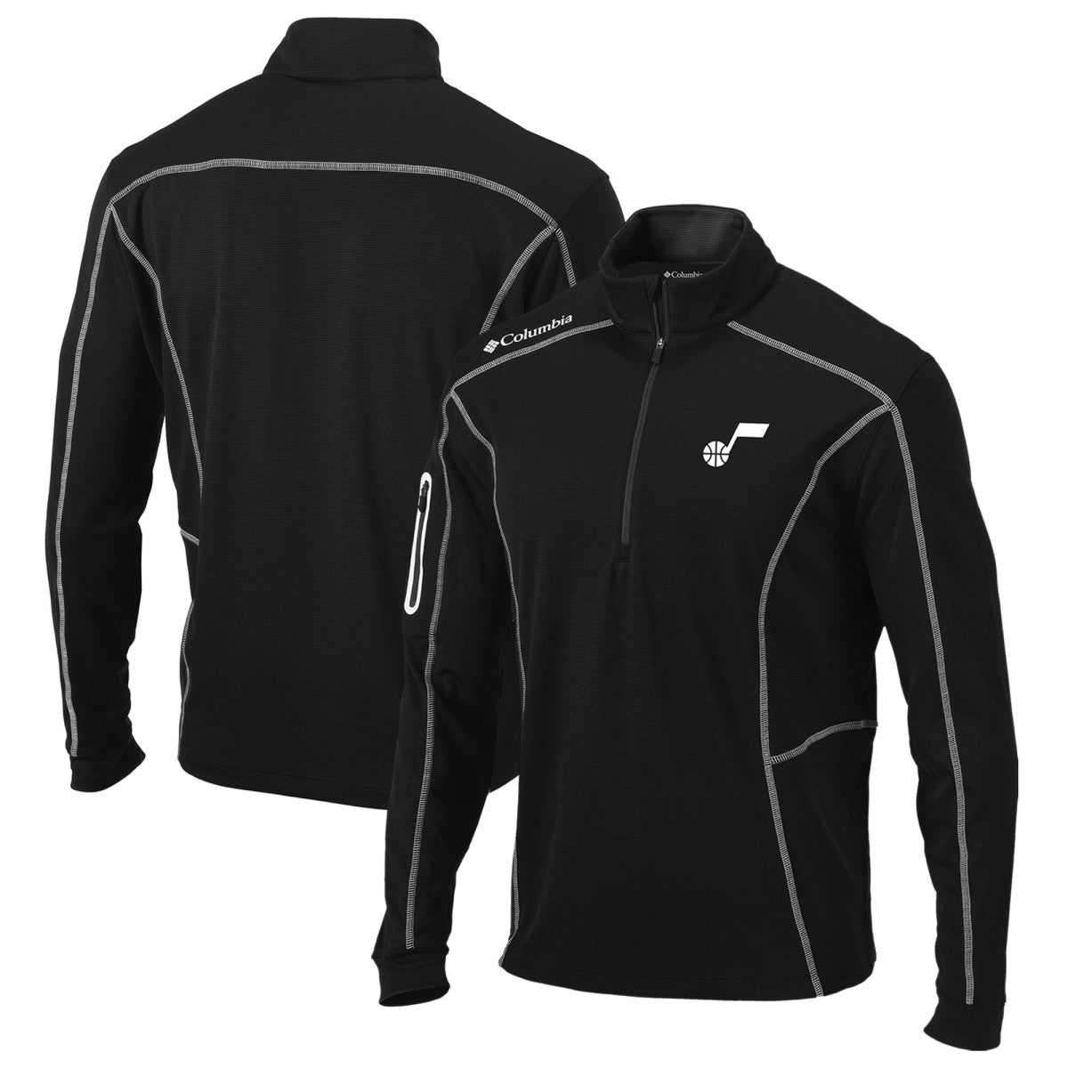 Utah Jazz Omni-Wick Shotgun Quarter-Zip Pullover Top - Black | Columbia shop