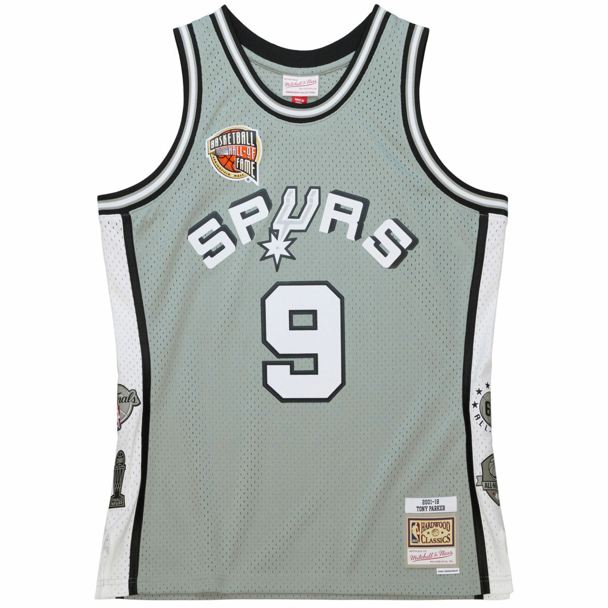 Tony Parker San Antonio Spurs Unisex Hall of Fame Class of 2023 Throwback Swingman Jersey - Gray | Mitchell & Ness for sale