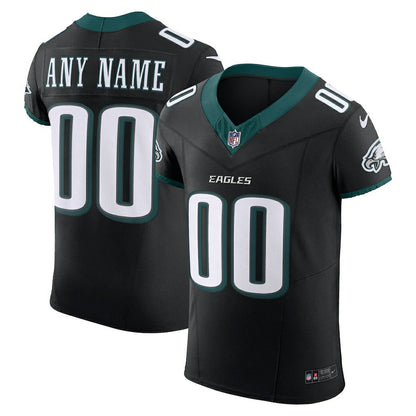 Philadelphia Eagles Alternate Vapor F.U.S.E. Elite Custom Jersey - Black | Nike on sale