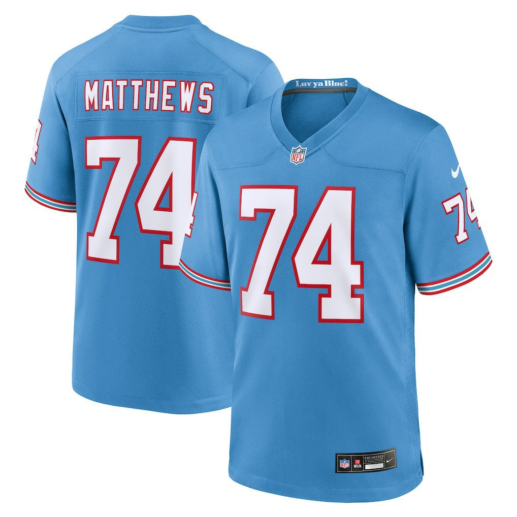 Bruce Matthews Tennessee Titans Retired Player Alternate Game Jersey - Light Blue | Nike outlet
