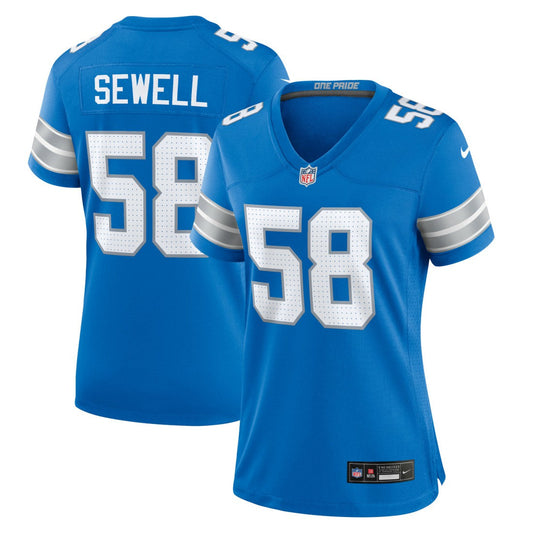 Penei Sewell Detroit Lions Women's Game Jersey - Blue | Nike outlet