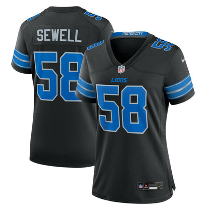 Penei Sewell Detroit Lions Women's 2nd Alternate Game Jersey - Black | Nike discount