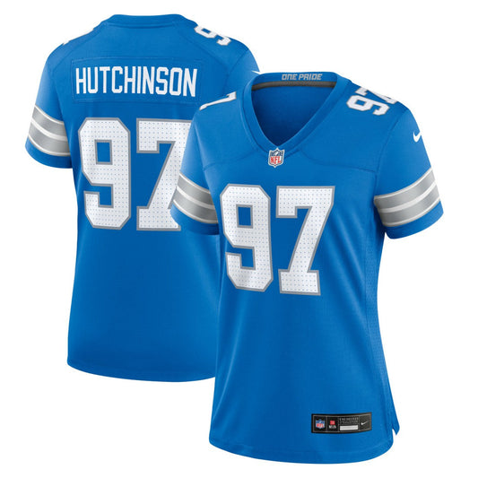 Aidan Hutchinson Detroit Lions Women's Game Jersey - Blue | Nike on sale
