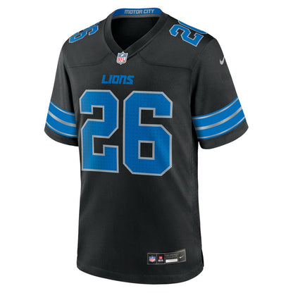 Jahmyr Gibbs Detroit Lions 2nd Alternate Game Jersey - Black | Nike cheap